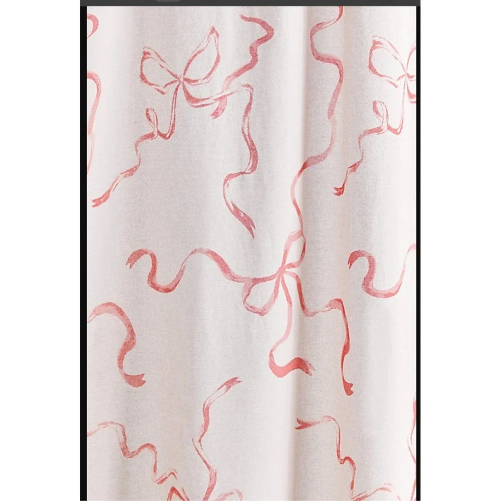 Urban Outfitters BOWS SHOWER CURTAIN pink boudoir dressing room teen bathroom